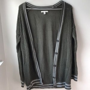 American Eagle Outfitters Olive Knit Cardigan